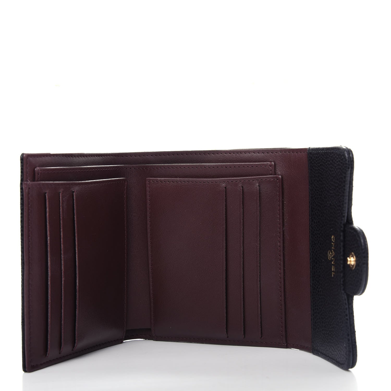 Chanel Caviar Quilted Compact Flap Wallet Black 5 of 9