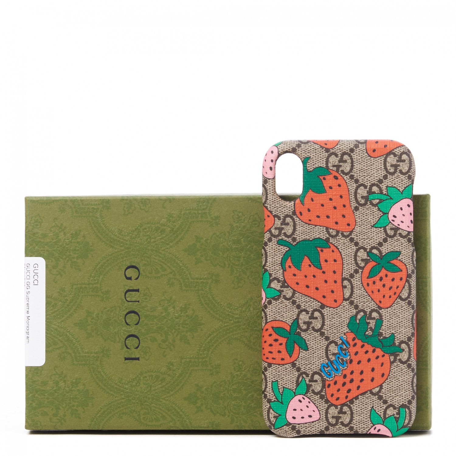 Gucci GG Supreme Monogram Strawberry iPhone XR Case 5 of 5