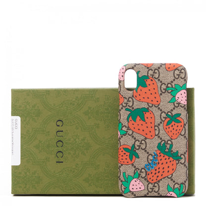 Gucci GG Supreme Monogram Strawberry iPhone XR Case 5 of 5