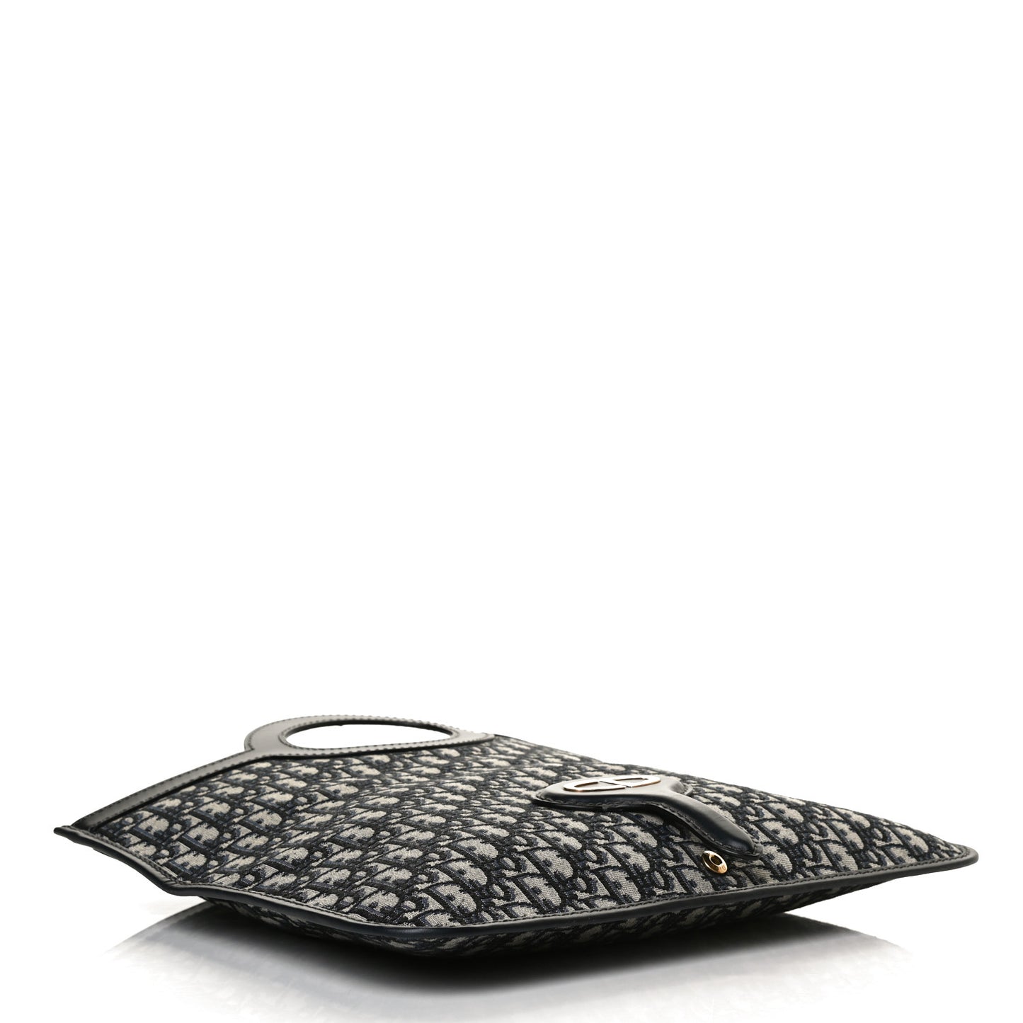 Oblique Fold Over Clutch Blue