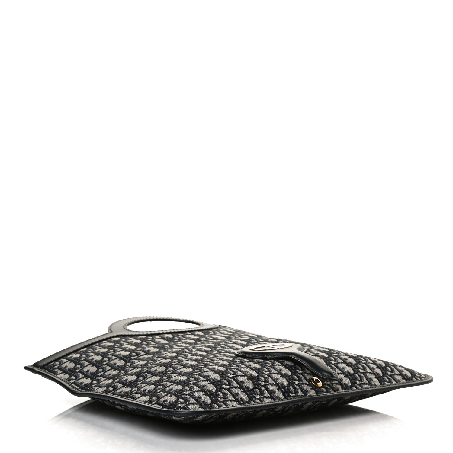 Christian Dior Oblique Fold Over Clutch Blue 4 of 14