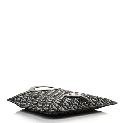 Christian Dior Oblique Fold Over Clutch Blue 4 of 14