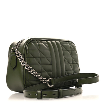 Gucci Calfskin Matelasse Aria Small GG Marmont Chain Shoulder Bag Military Wood 3 of 10