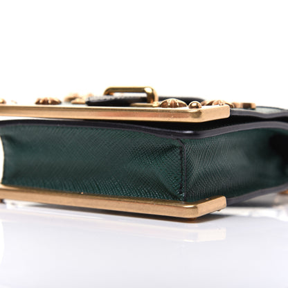 Prada Saffiano Astrology Mini Cahier Bag Black 7 of 13