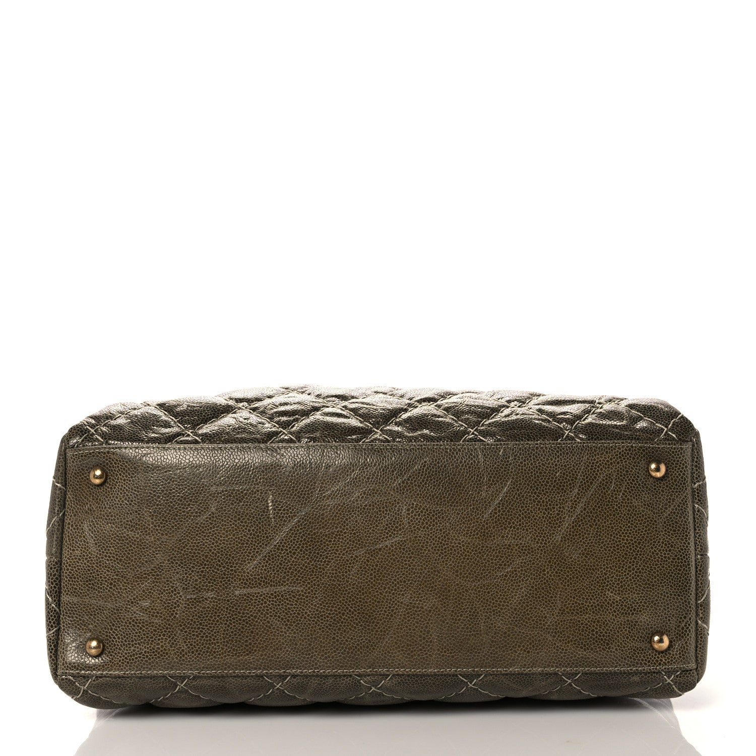 Chanel Glazed Caviar Coco Pleats Tote Green 11 of 12