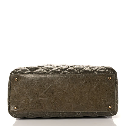 Chanel Glazed Caviar Coco Pleats Tote Green 11 of 12