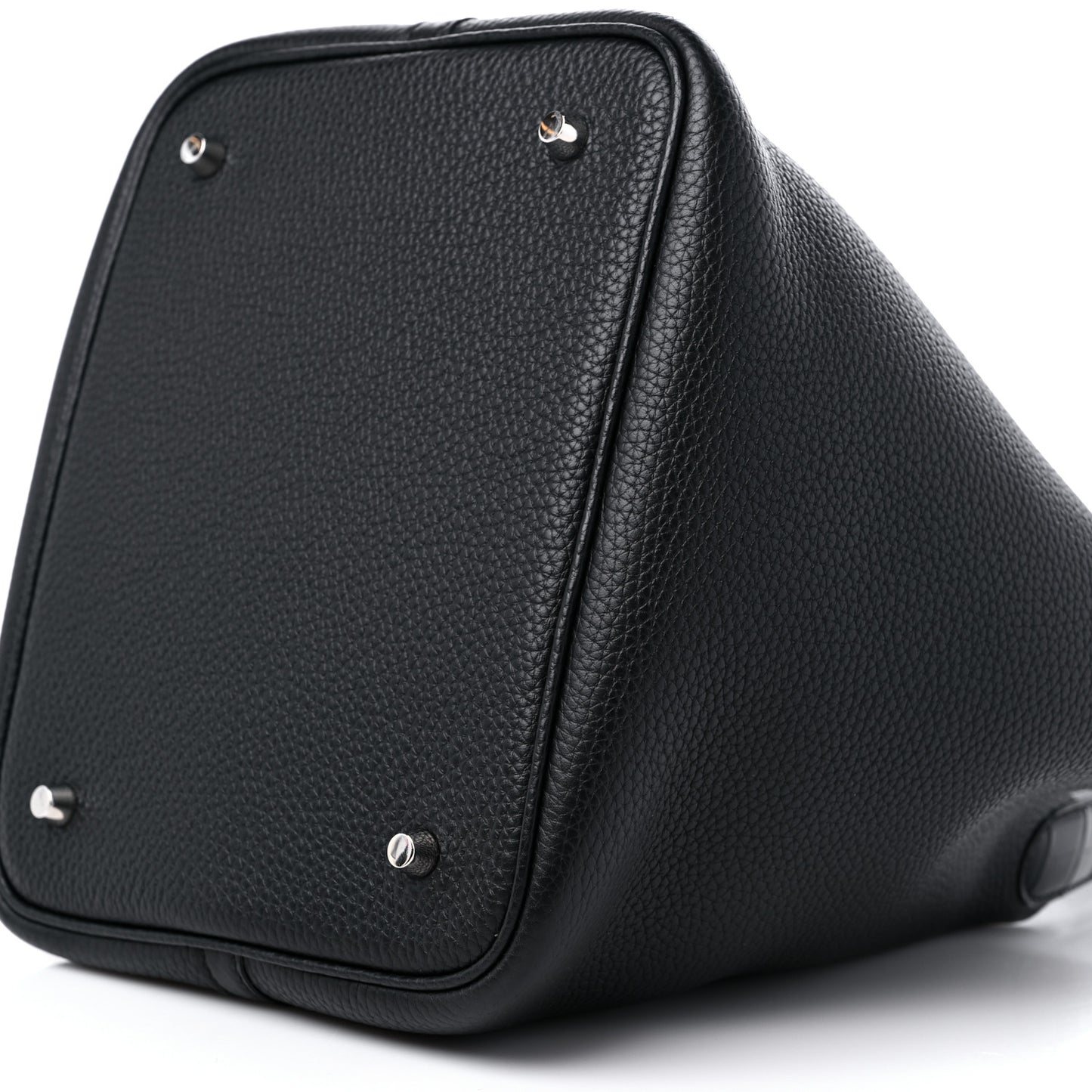 Taurillon Clemence Matte Alligator Picotin Lock Touch 22 MM Black
