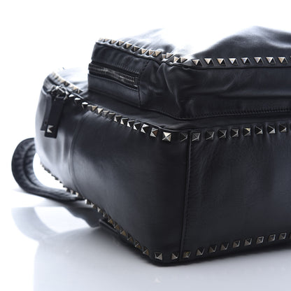 Valentino Garavani Vitello Medium Rockstud Backpack Black 5 of 9