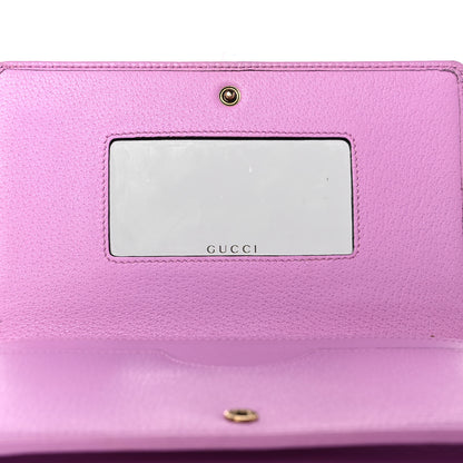 Gucci Calfskin Marquise Crystals Mini GG Chain Wallet Malva 9 of 9