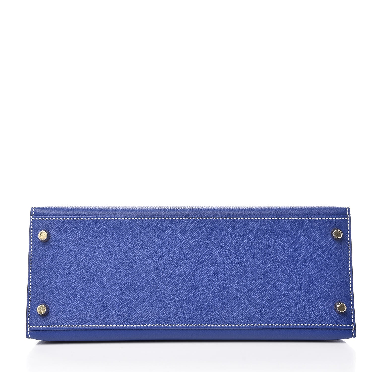 Hermes Epsom Horseshoe Kelly Sellier 28 Bleu Electrique Craie 8 of 35