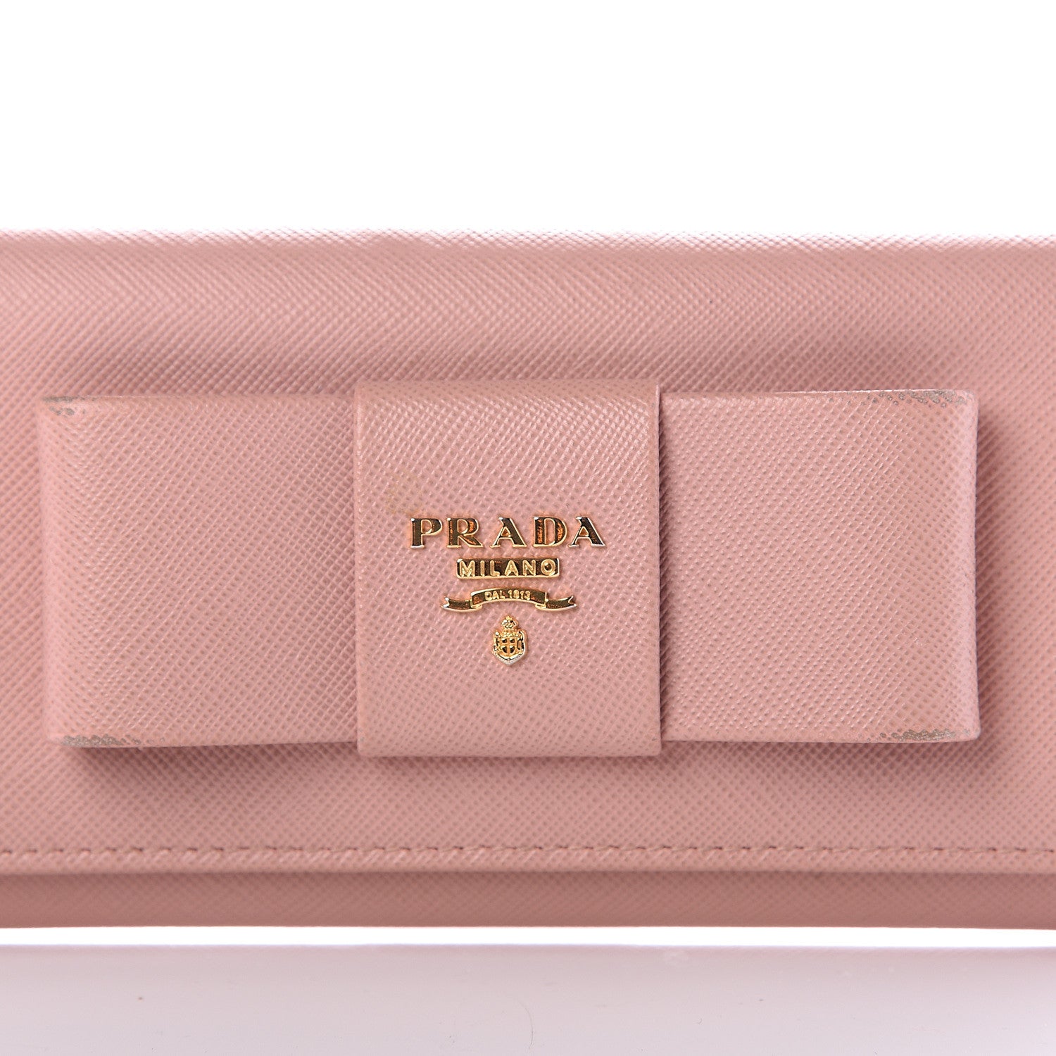 Prada Saffiano Bow Continental Wallet Orchidea 9 of 10