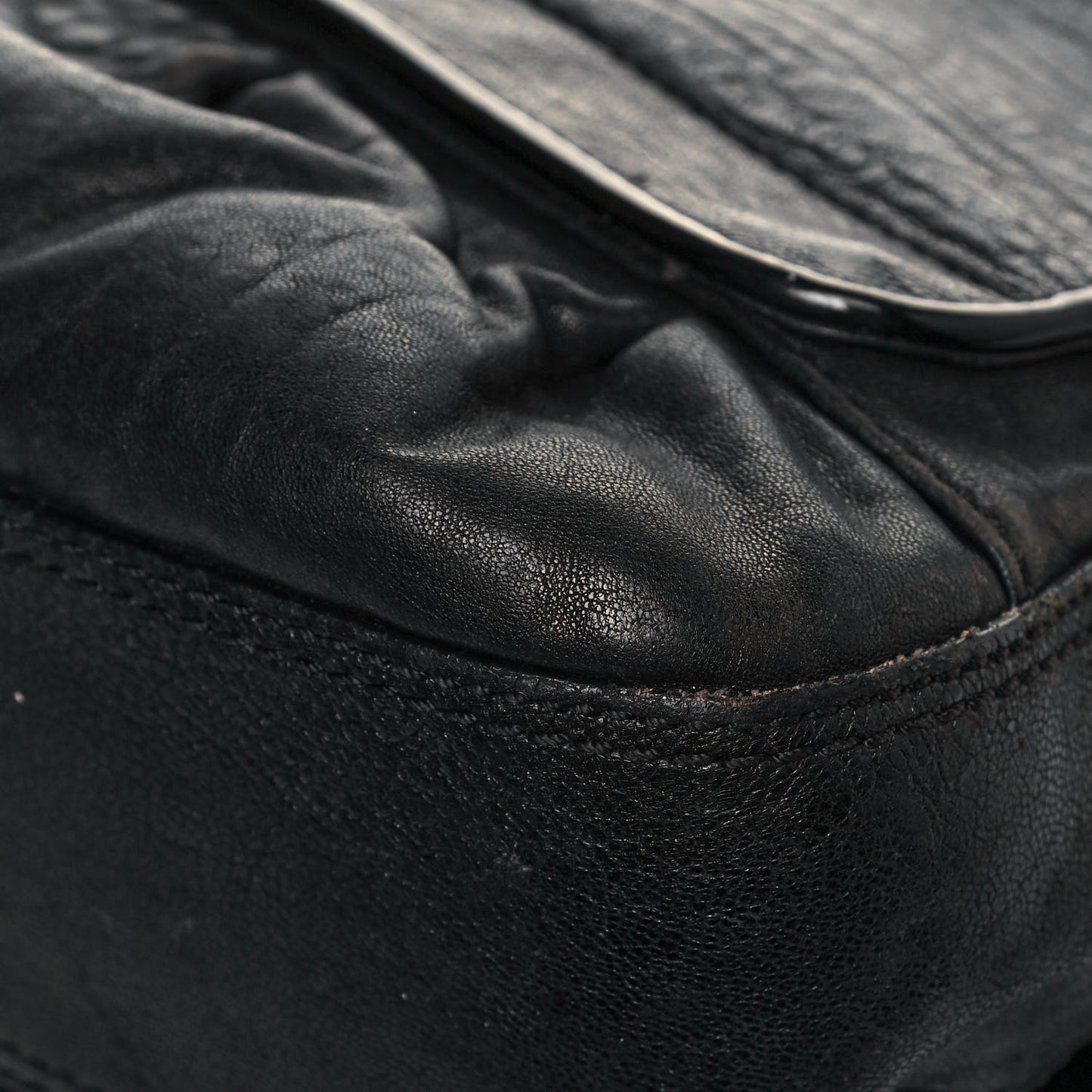 Nappa Patent B Bis Flap Bag Black