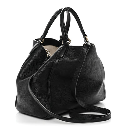 Gucci Pebbled Calfskin Small Soho Shoulder Bag Black 3 of 11