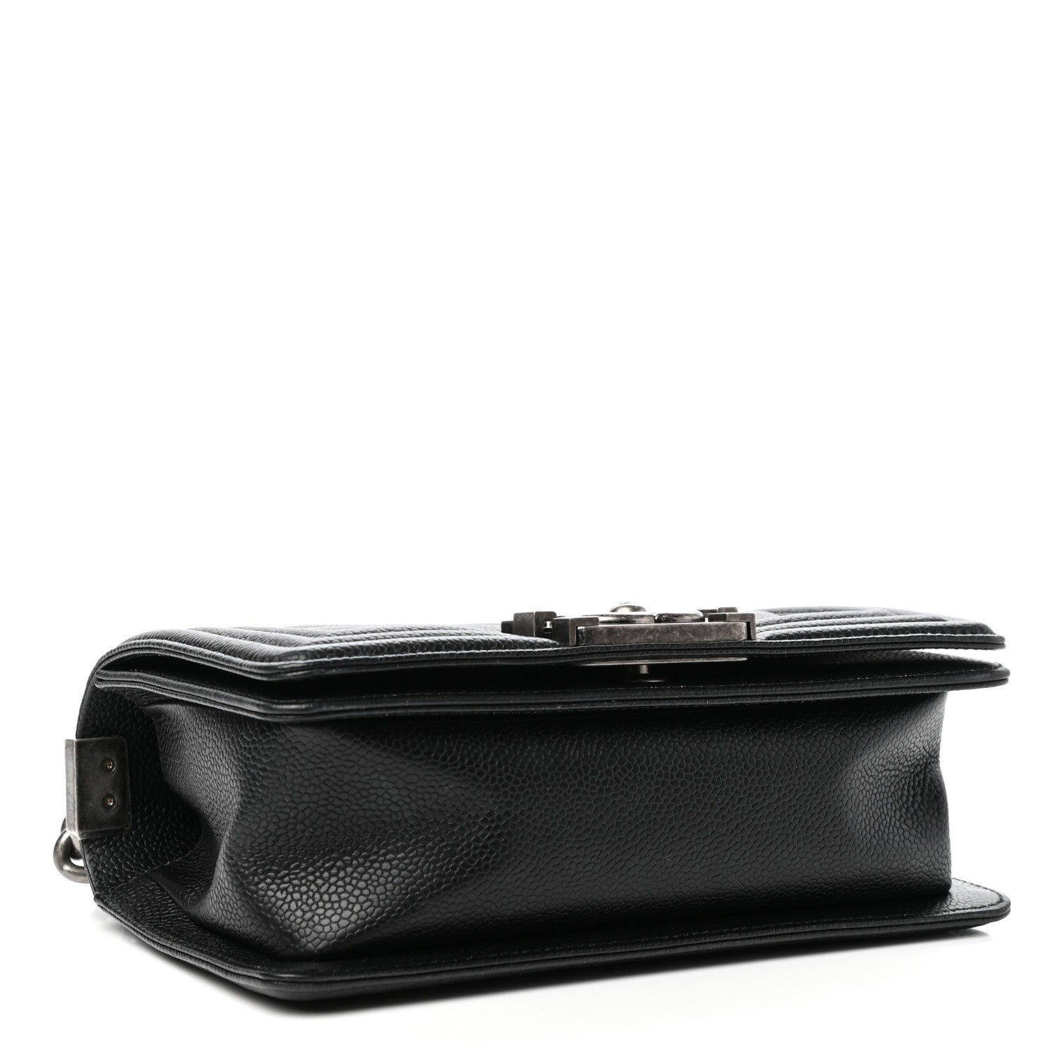 Chanel Caviar Chevron Quilted Small Boy Flap Black 4 of 10
