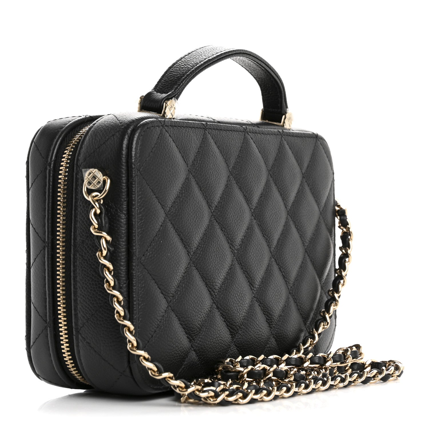 Chanel Caviar Quilted Vanity Case Black 4 of 12