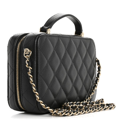 Chanel Caviar Quilted Vanity Case Black 4 of 12