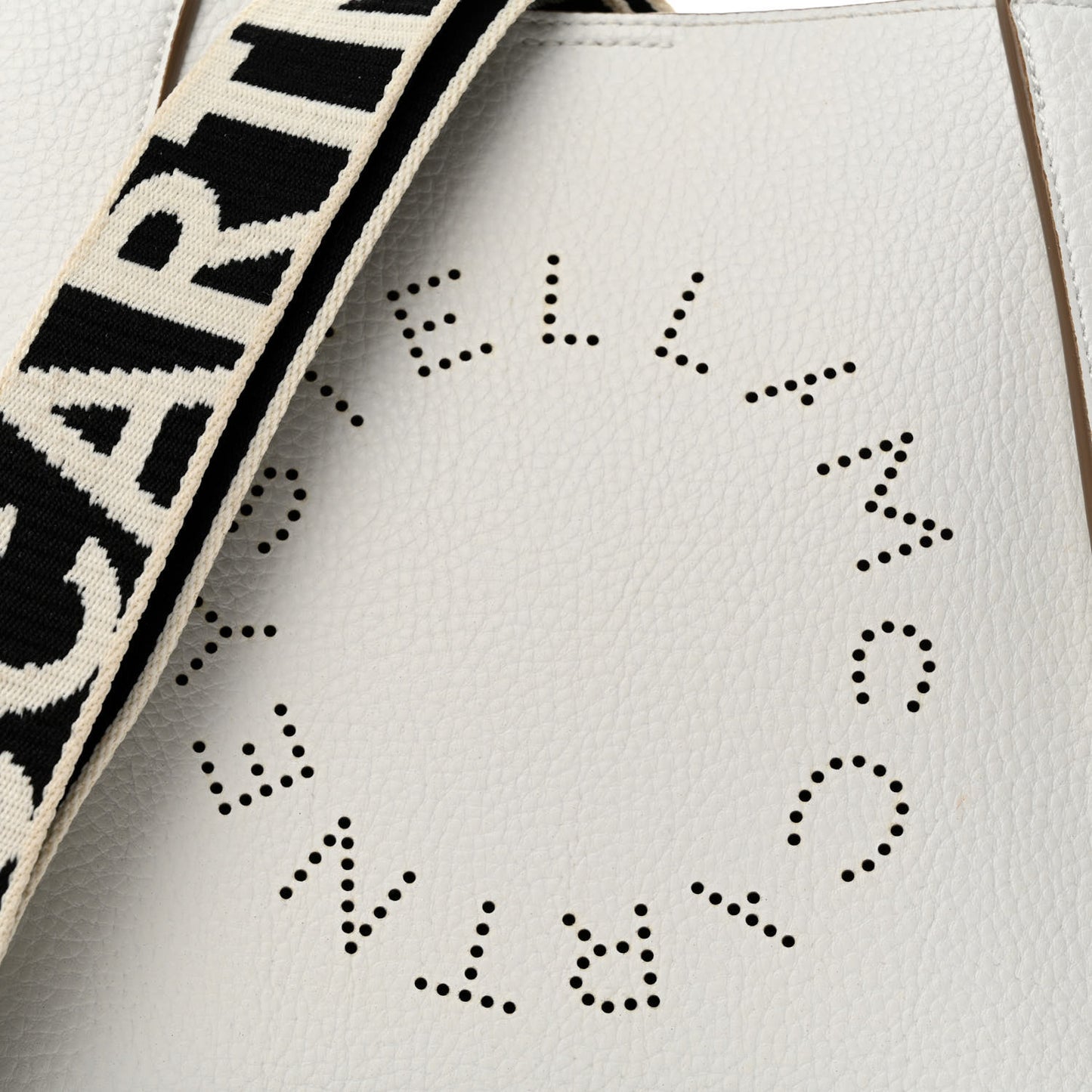 Eco Alter Nappa Perforated Logo Mini Crossbody White