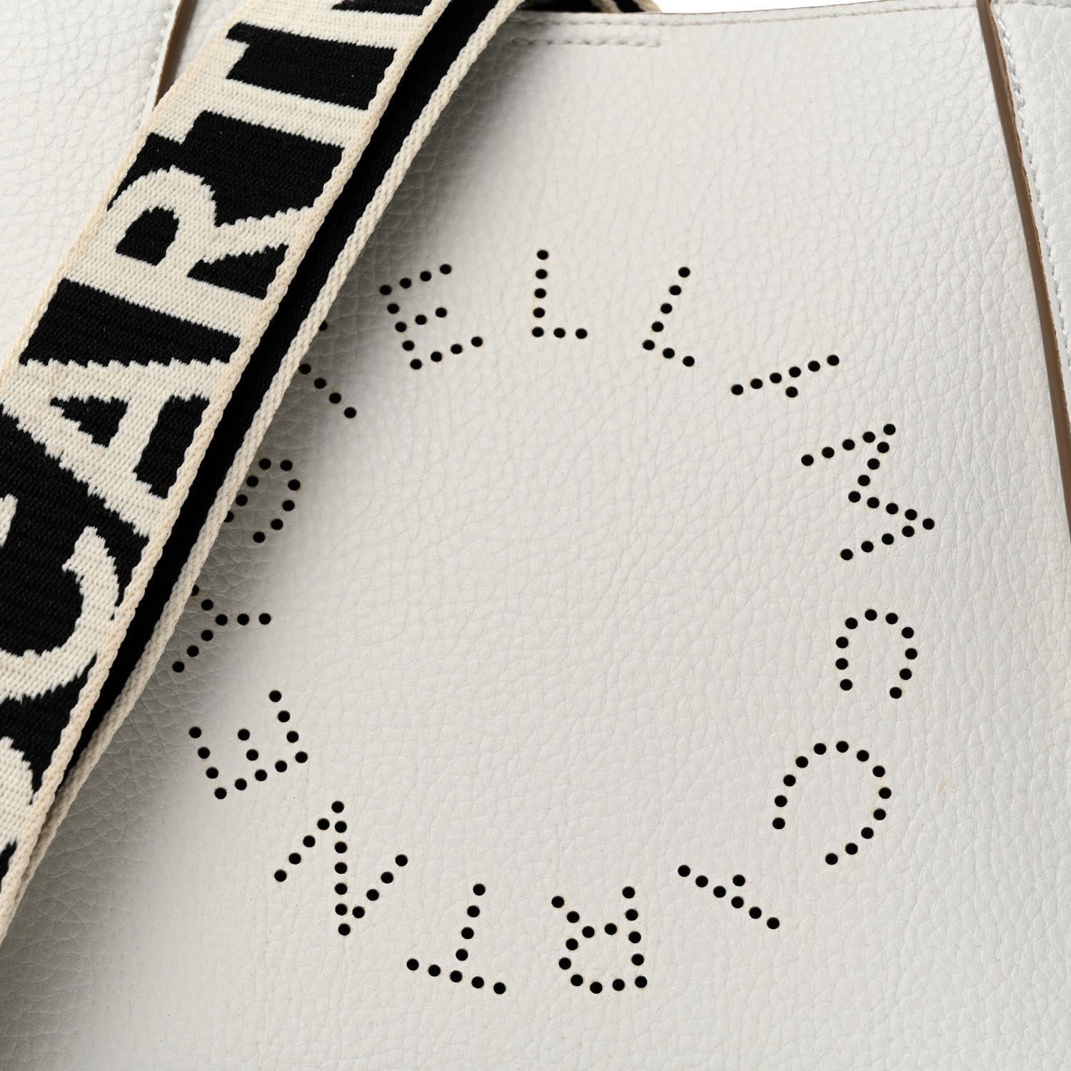 Stella McCartney Eco Alter Nappa Perforated Logo Mini Crossbody White 8 of 12