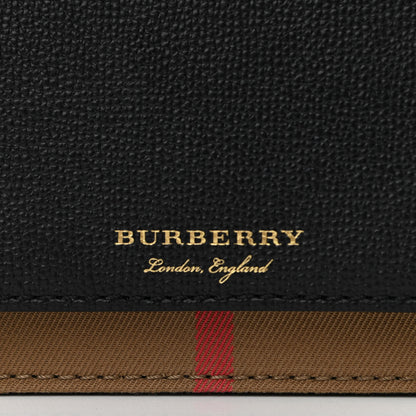 Burberry Derby Calfskin House Check Wallet On Chain Black 8 of 10