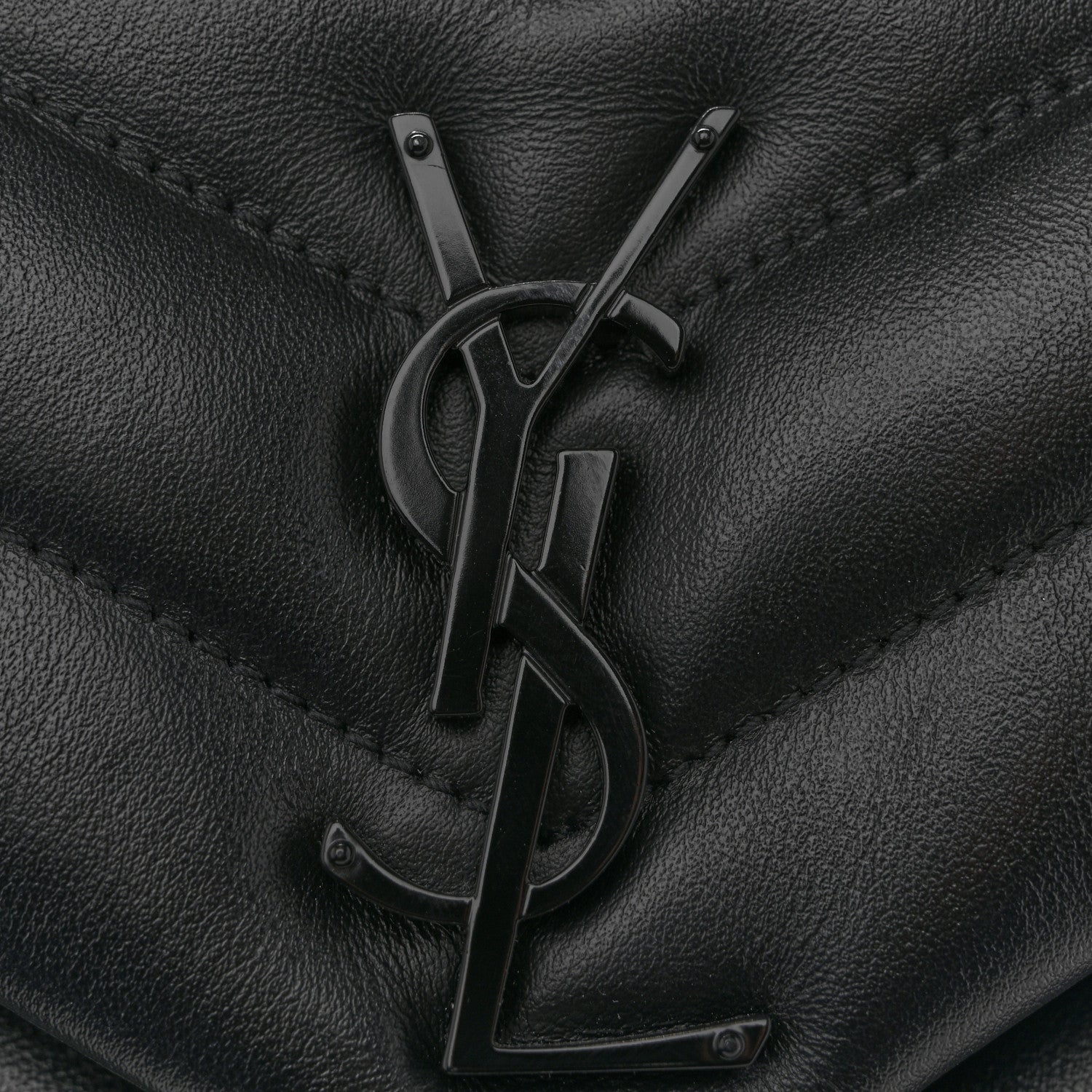 Saint Laurent Calfskin Y Quilted Monogram Monochrome Small Loulou Chain Satchel Black 11 of 11