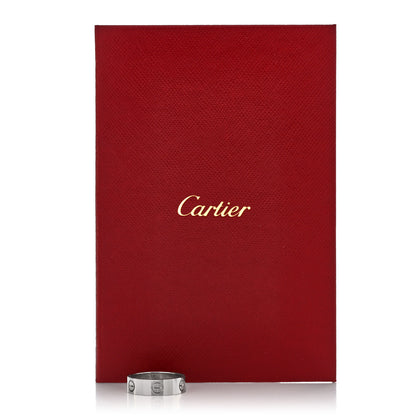 Cartier 18K White Gold 5.5mm LOVE Ring 54 6.75 5 of 5