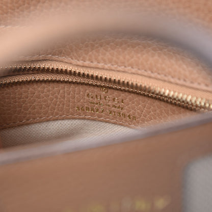 Gucci Linen Canvas Calfskin MIni Swing Top Handle Bag Natural 9 of 9