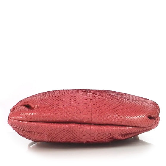 Bottega Veneta Vintage Snakeskin Tassel Bag Red 5 of 8