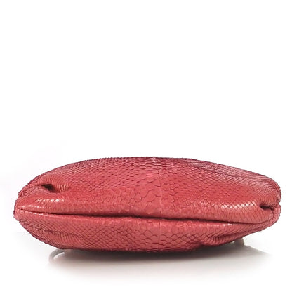 Bottega Veneta Vintage Snakeskin Tassel Bag Red 5 of 8