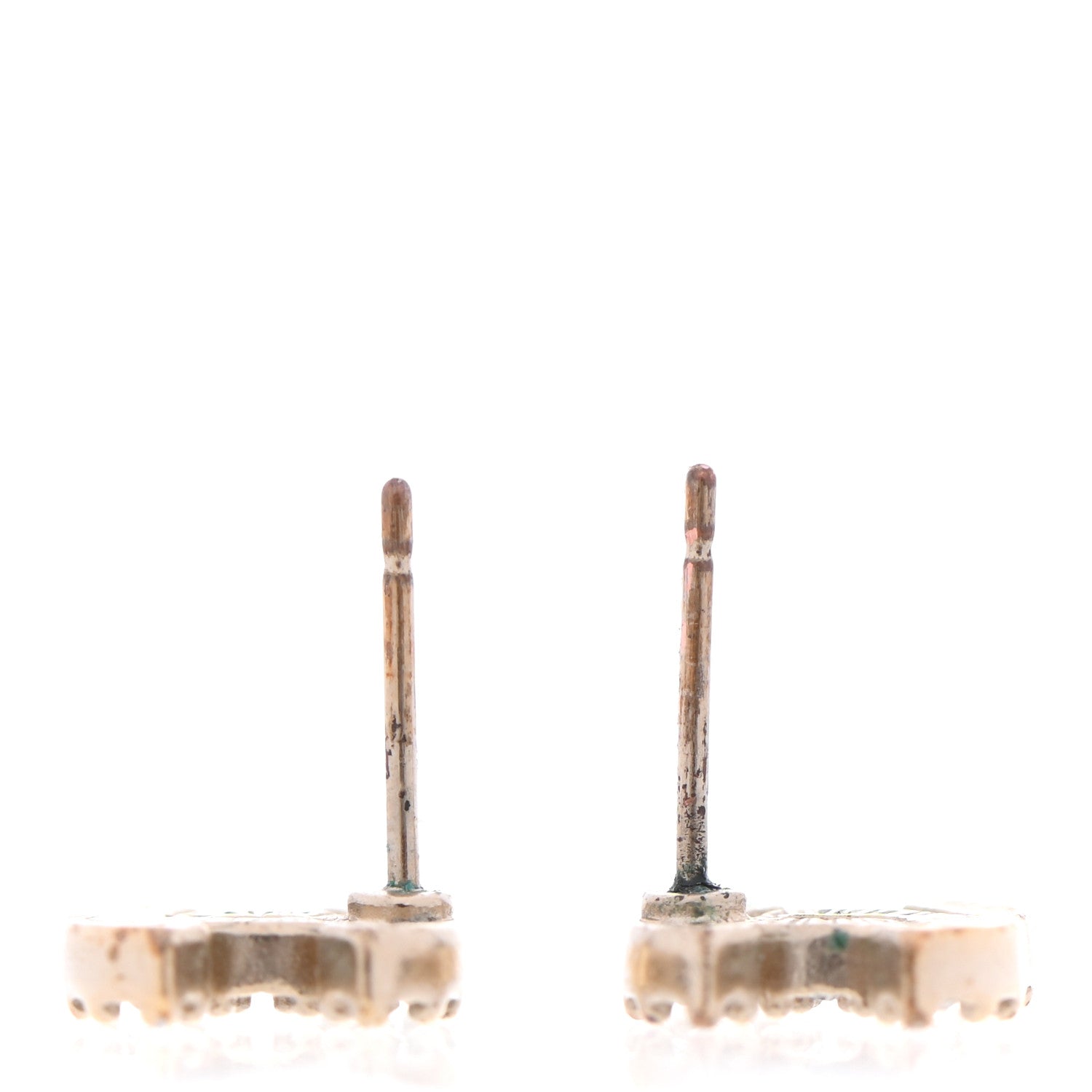 Chanel Crystal Timeless CC Earrings Light Gold 3 of 3