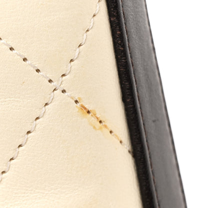 Chanel Lambskin Quilted Country Club Tote White Black 11 of 14