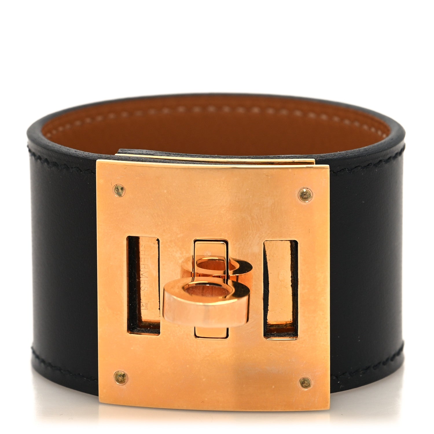 Hermes Box Kelly Dog Bracelet T1 Black 1 of 5
