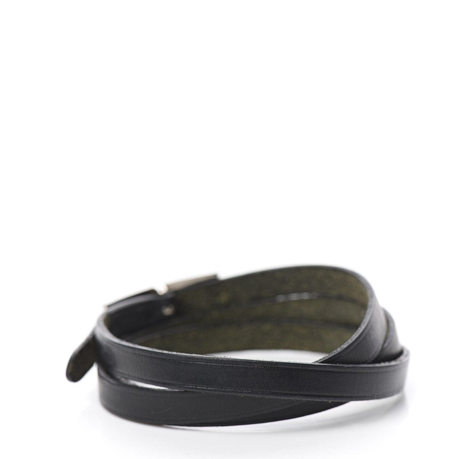 Hermes Chamonix Hapi 3MM Triple Tour Wrap Bracelet S Black 2 of 4