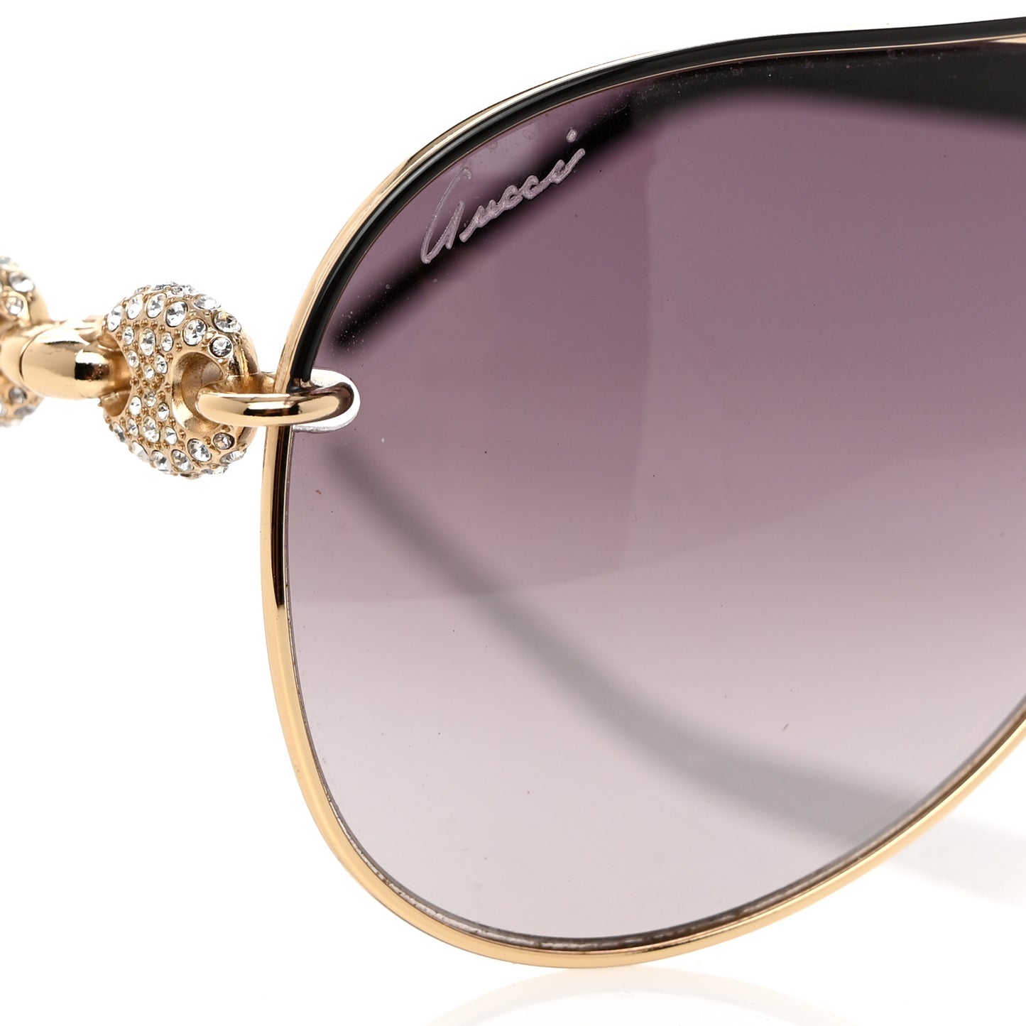 Crystal Aviator Sunglasses GG 4230/S Aubergine