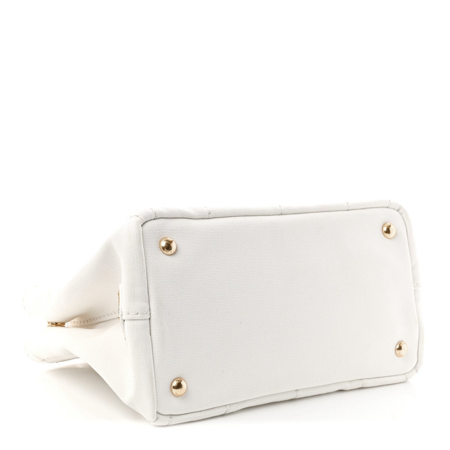 Prada Canapa Small Logo Tote White Blue 4 of 10