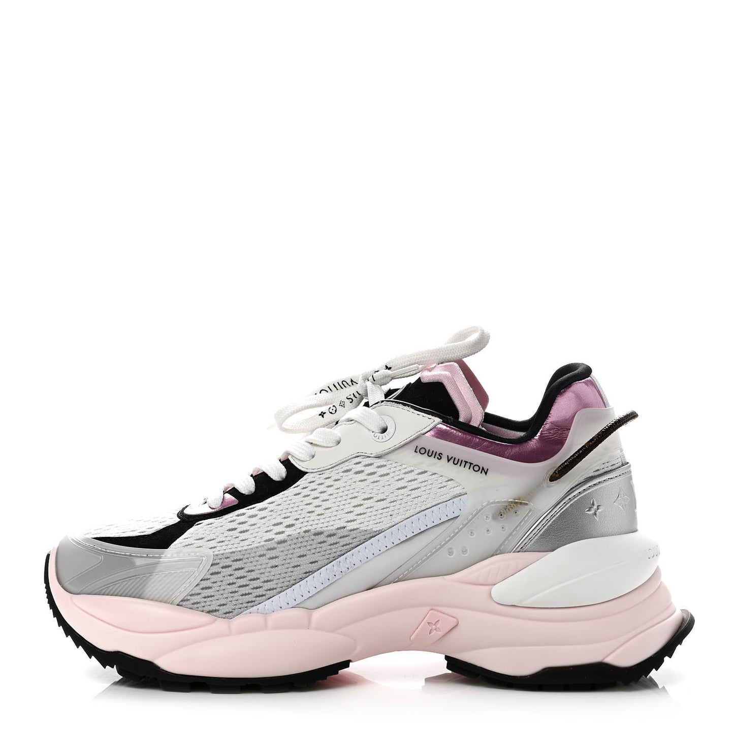Mix Materials Suede Calfskin Run 55 Sneakers 40 Pink