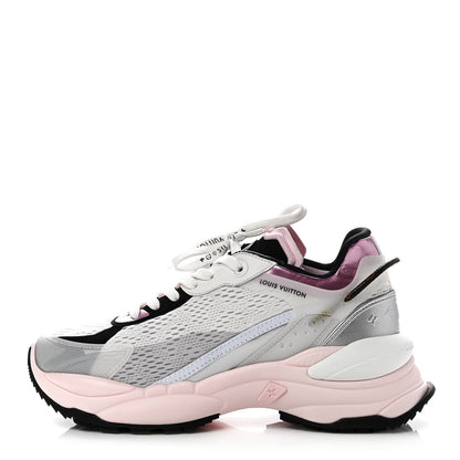 Louis Vuitton Mix Materials Suede Calfskin Run 55 Sneakers 40 Pink 1 of 7
