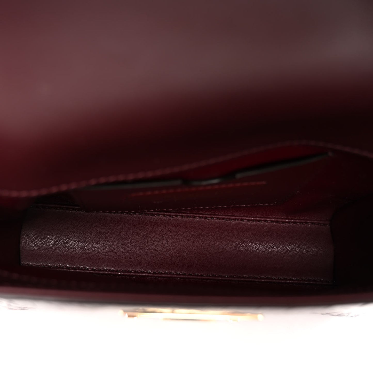Calfskin Crocodile Embossed Eden Mini Top Handle Burgundy