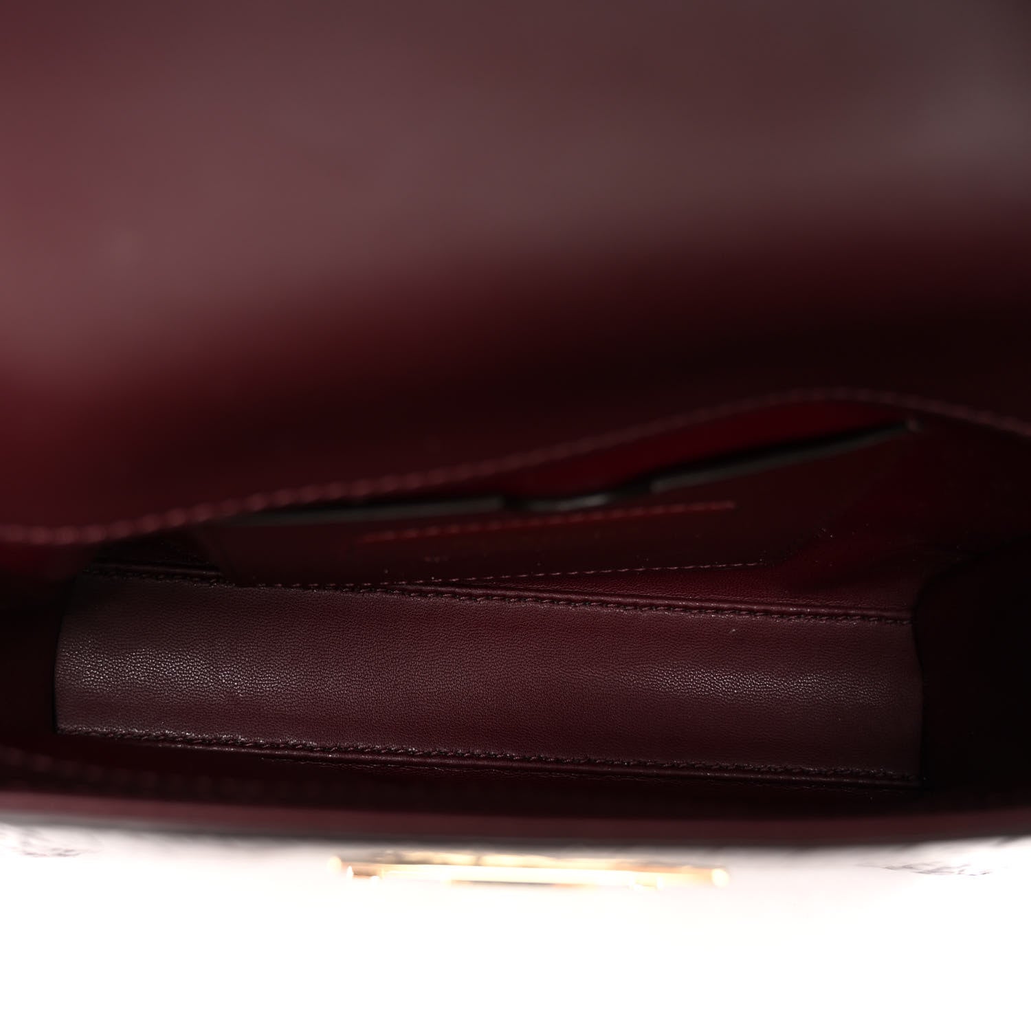 Givenchy Calfskin Crocodile Embossed Eden Mini Top Handle Burgundy 5 of 12