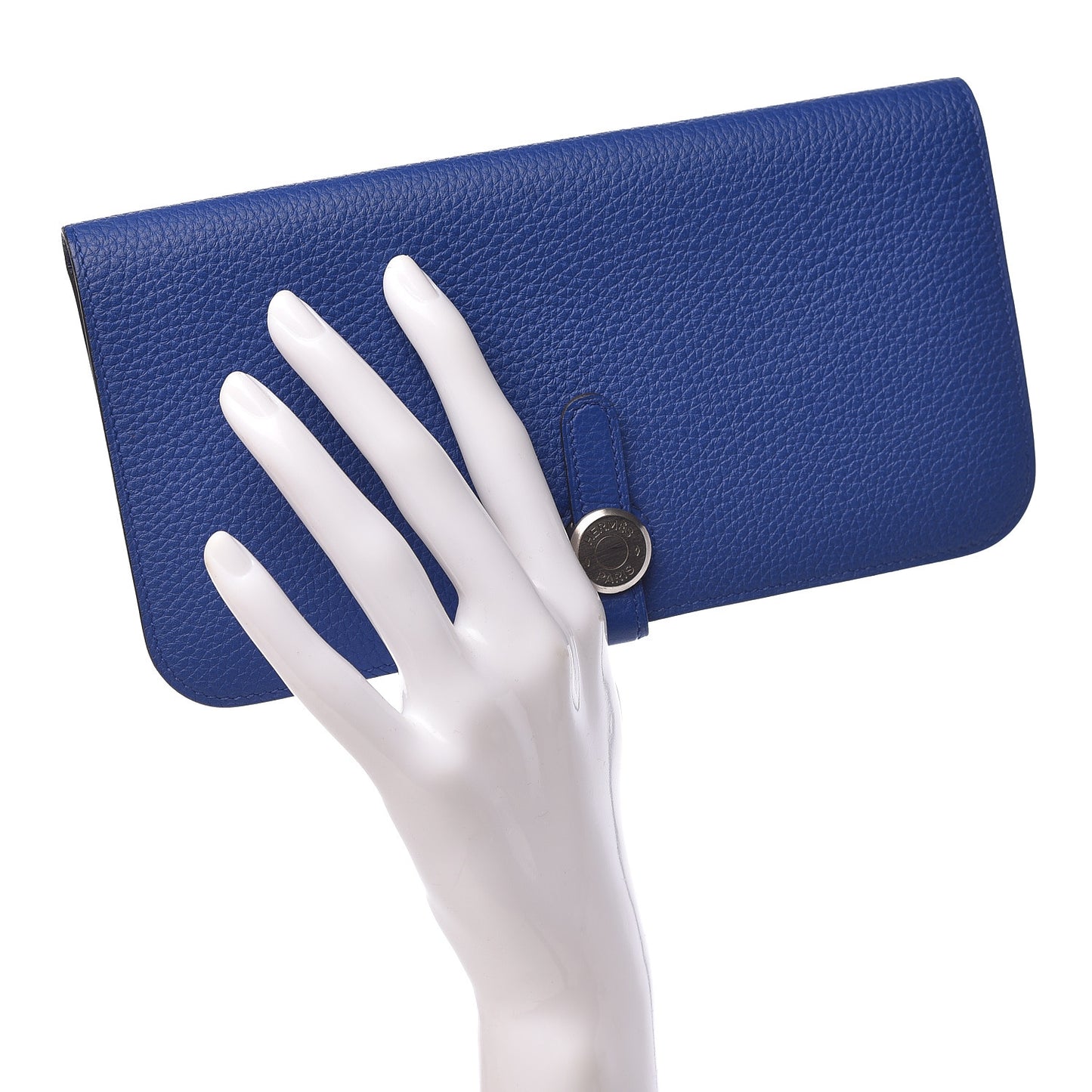 Togo Dogon Recto Verso Wallet Bleu Electrique