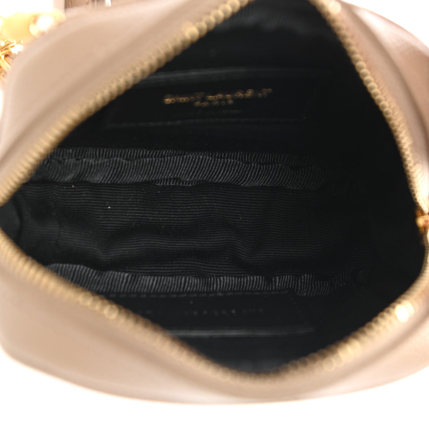 Saint Laurent Grain De Poudre Matelasse Monogram Baby Lou Camera Bag Dark Beige 5 of 7