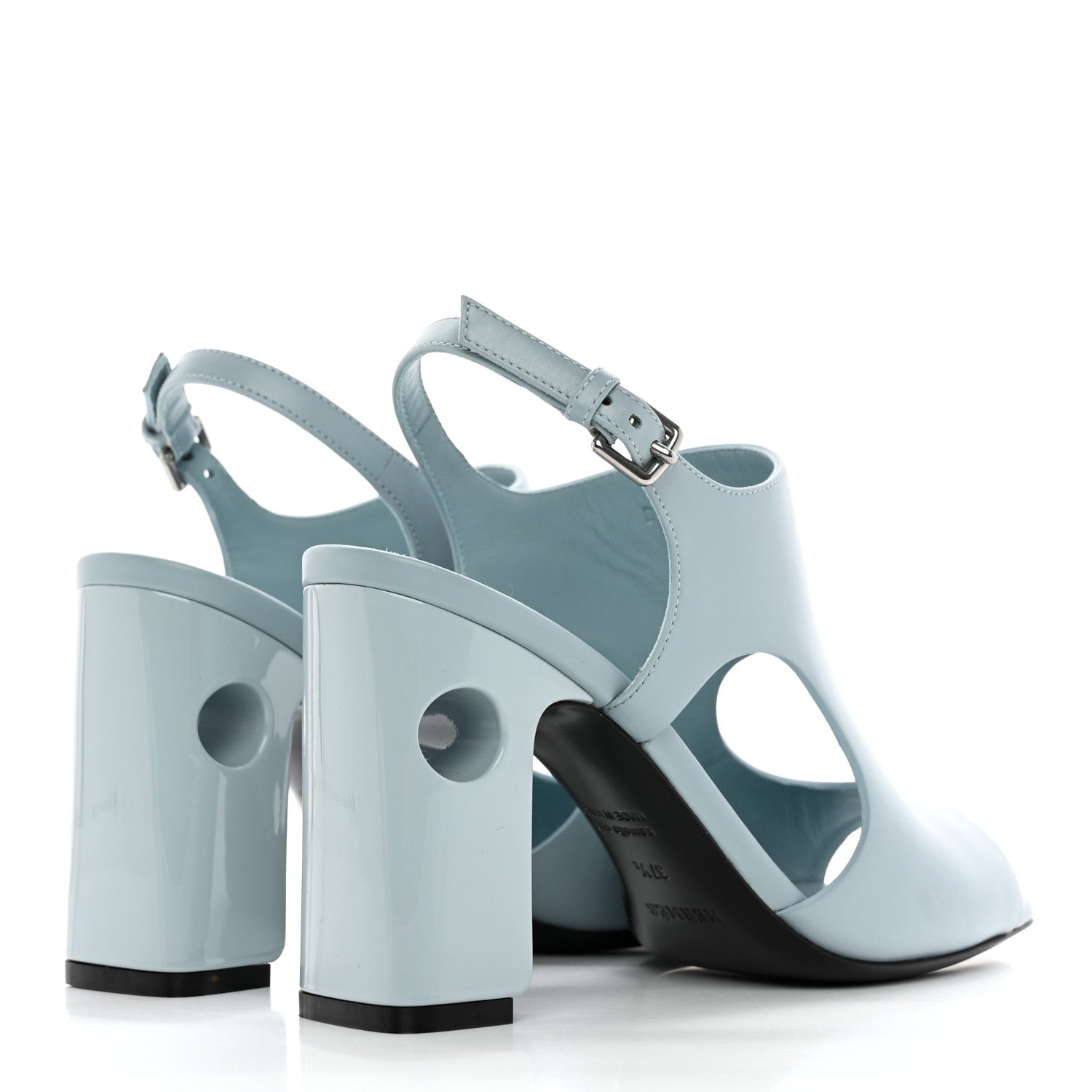 Hermes Calfskin Electra 90 Sandals 37.5 Vert D'eau 4 of 8