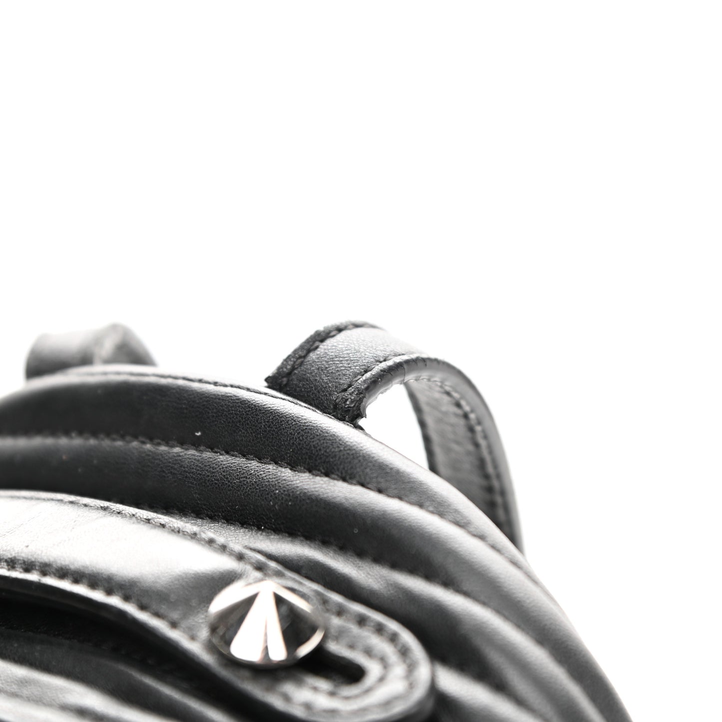 Shiny Nappa Trapuntata Mini Backpack Black