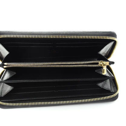 Louis Vuitton Calfskin Colored Monogram Zippy Wallet Blue Black 5 of 7