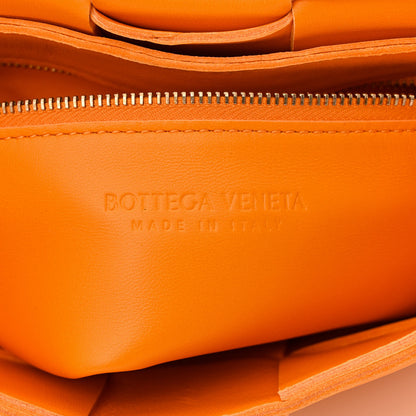 Bottega Veneta Lambskin Maxi Intrecciato Cassette Crossbody Bag Tangerine 6 of 12