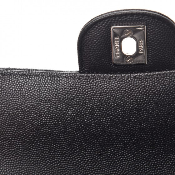 Caviar Quilted Mini Rectangular Flap Black