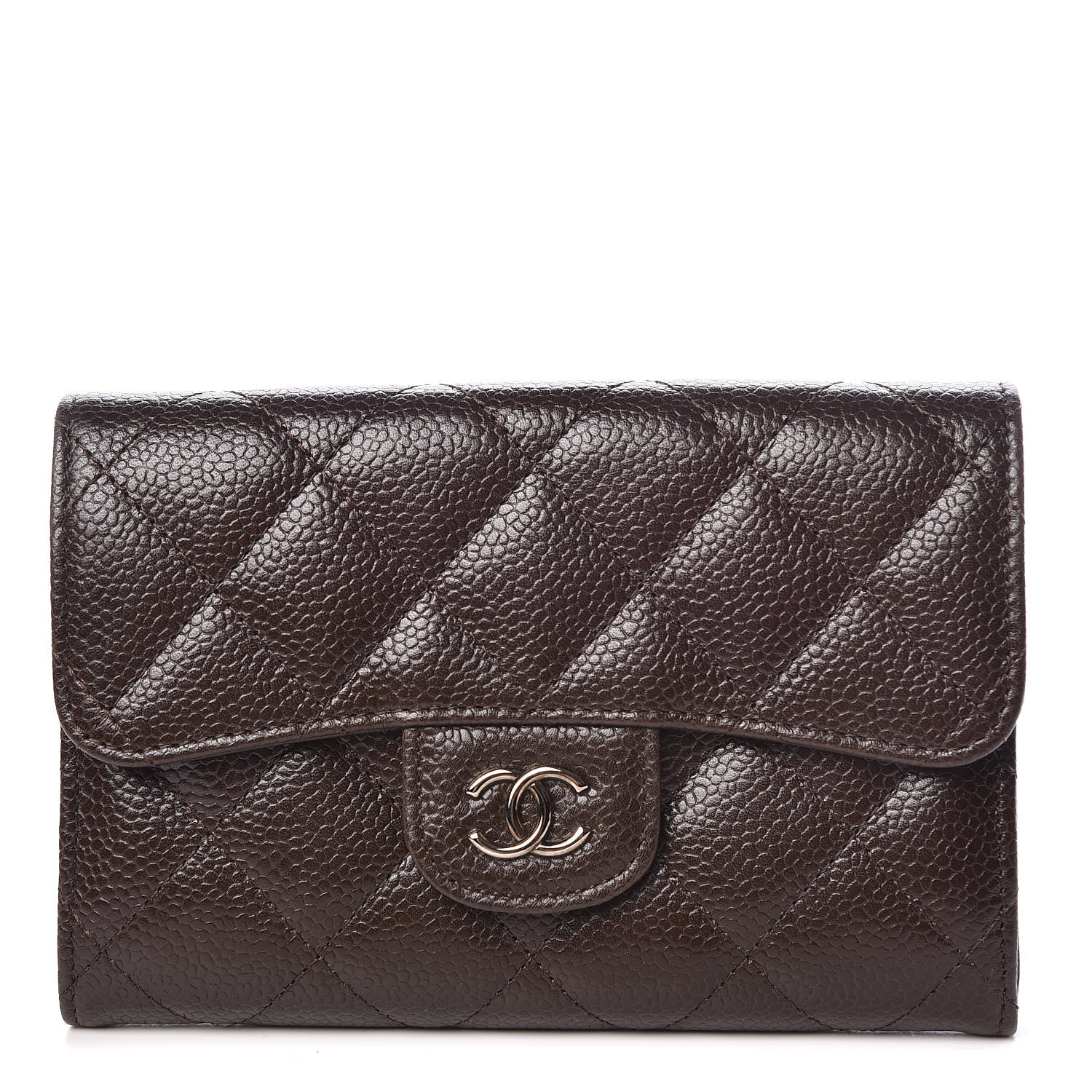 Chanel Caviar Quilted Small Flap Wallet Brown 1 of 9