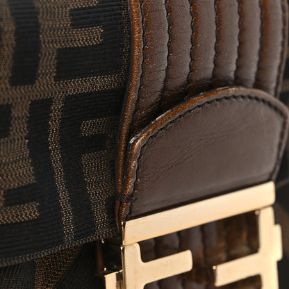 Fendi Zucca Vitello Acqua Maxi Baguette Shoulder Bag Tobacco 10 of 10