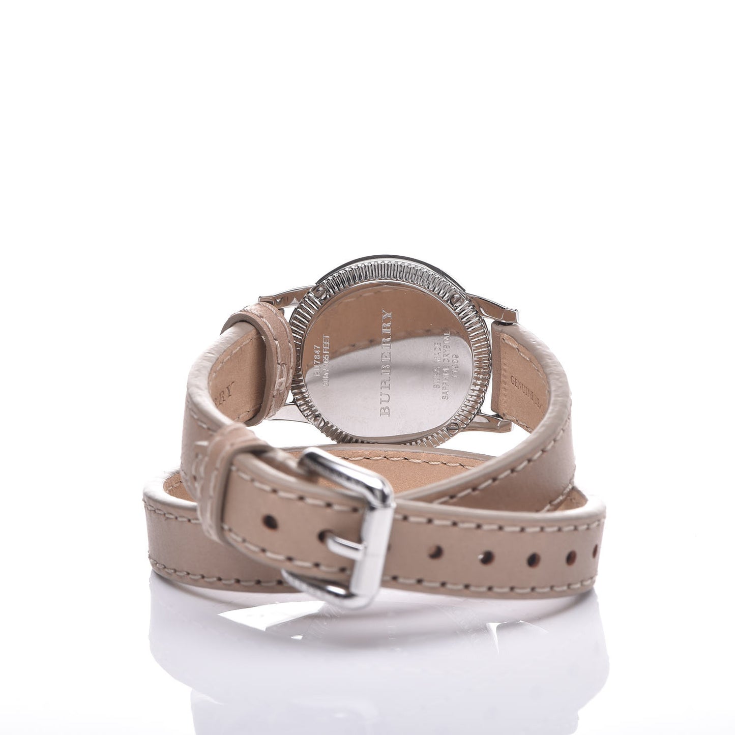 Stainless Steel Calfskin 30mm Double Wrap Quartz Watch BU7847