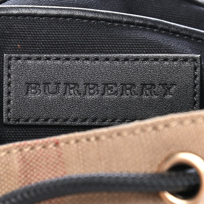Burberry Canvas Mega Check Medium Rucksack Backpack Black 6 of 10