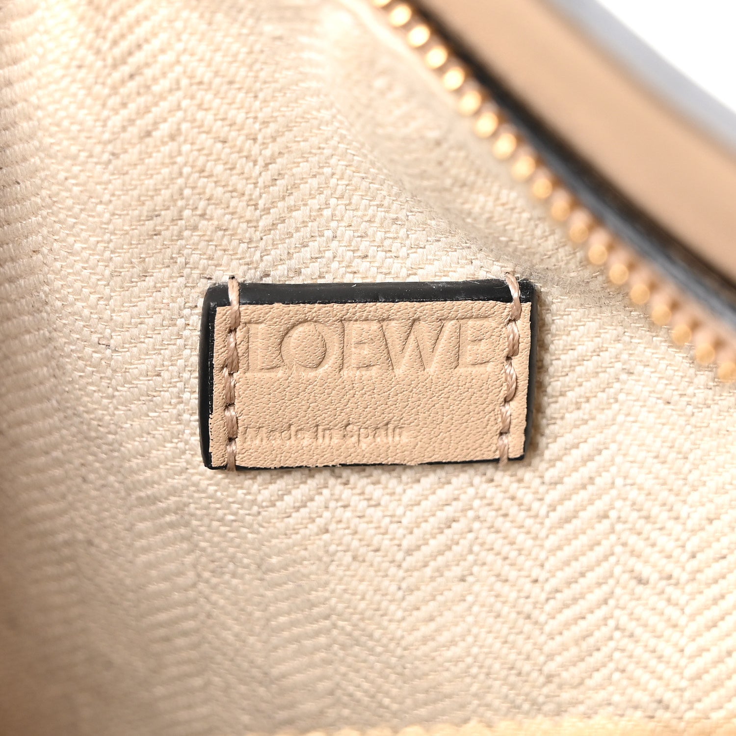 Loewe Calfskin Mini Woven Puzzle Bag Beige White 6 of 9